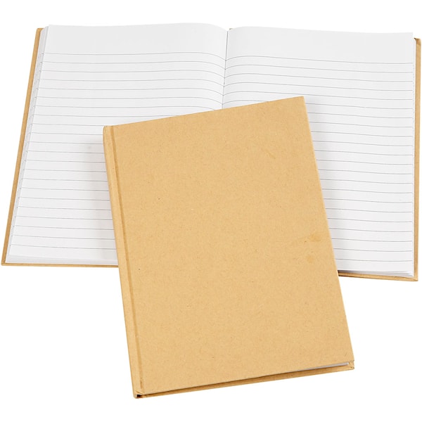 Noteringsbok, A5, 60 g, brun, 1 stk.