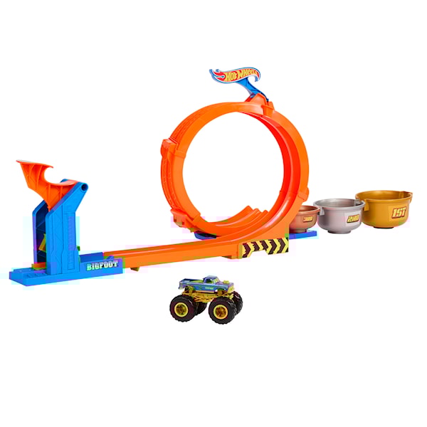 Hot Wheels Monster Trucks Loop & Flip Trophy Challenge Playset