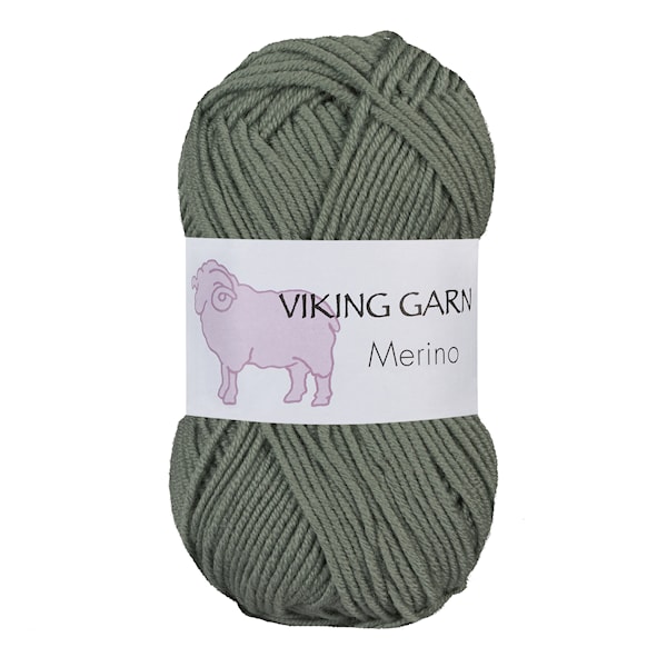 Viking Merino Garn 50 g Grågrønn 839 Viking Garn