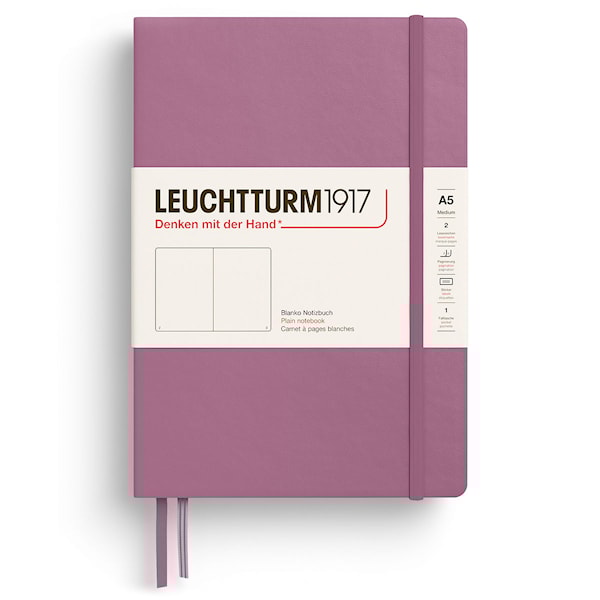 Notatbok A5 Hard Ulinjert Dusty Rose Leuchtturm1917