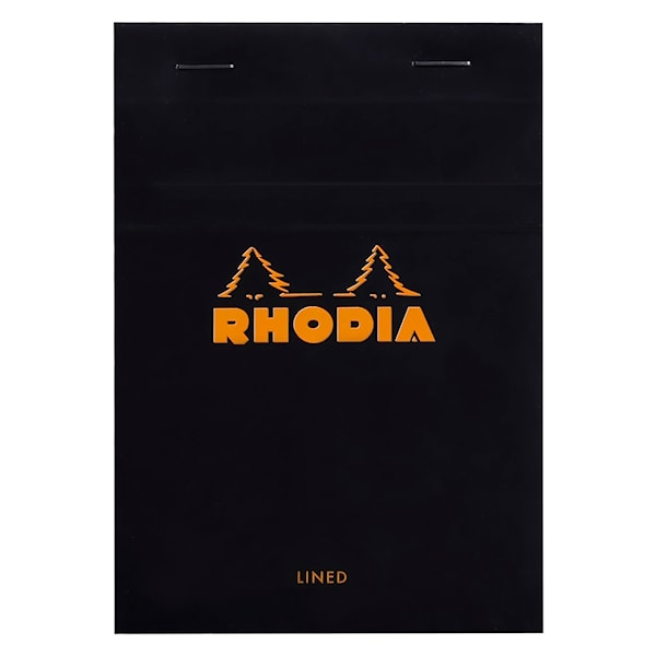 H&auml;ftat Block Kortsida Svart Linjerat A6 Rhodia