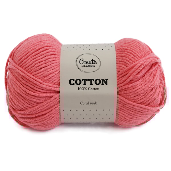 Adlibris Cotton lanka 100g Coral Pink A086