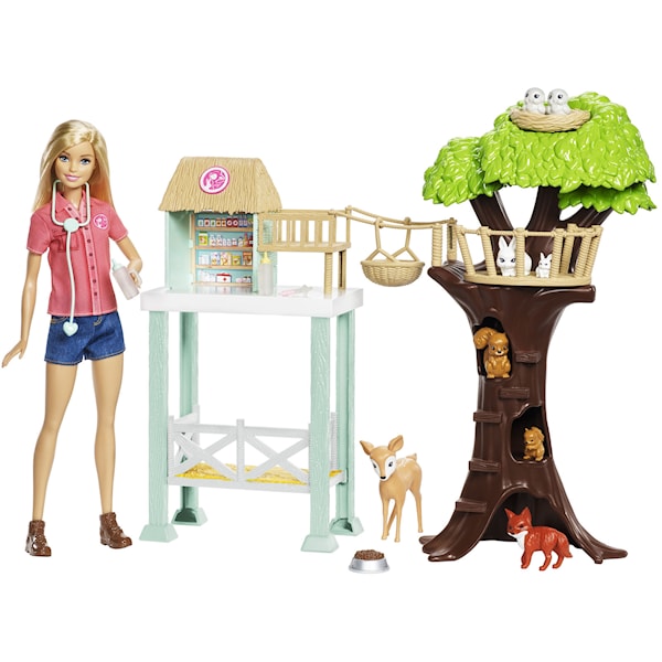 Barbies Trähus Barbie - dockor & tillbehör Barbies Trähus Barbie - dockor & tillbehör