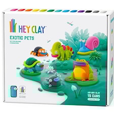 Modellera Exotiska Djur 15-pack lufttorkande Hey Clay