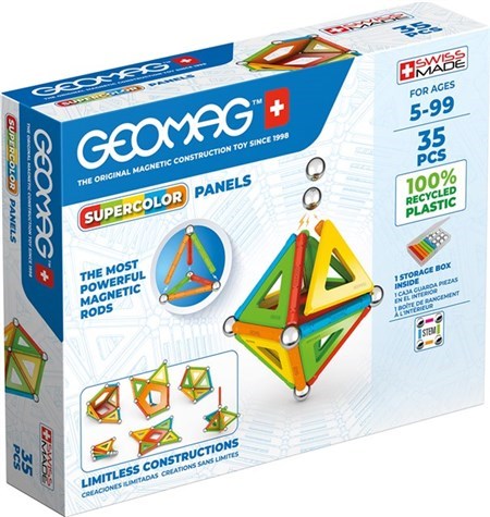 Geomag, Supercolor Panels, Återvunnen Plast, 35 delar