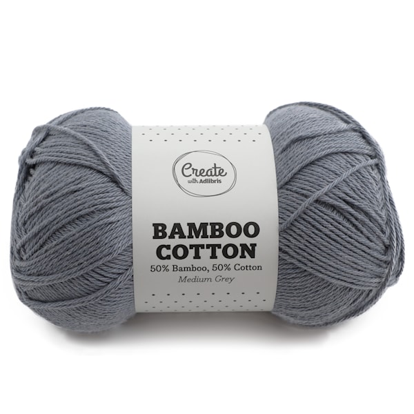 Adlibris Bamboo Cotton 100g Medium Grey A521