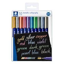 Kalligrafipenn Metallic 10-pakning Staedtler