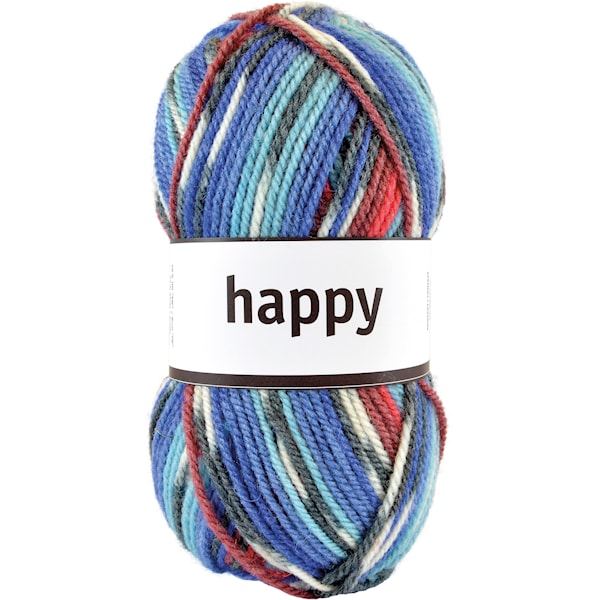 Järbo Happy Garn Ullmix 100g Sporty Print 52116