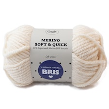 Adlibris BRIS Merino Soft & Quick Garn Ullmix 150g Off White A155