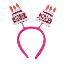 Headbands Happy Birthday Cakes
