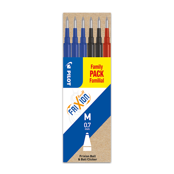 Pilot Pen Pilot FriXion - refill - black red blue (pack of 6)
