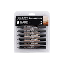Markør penn Winsor & Newton BrushMarker Sett 6 -Skin Tones