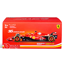 BBurago 1:43 Ferrari SF-24 2024 med hjälm – Charles Leclerc