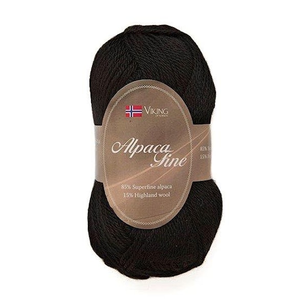 Viking of Norway Alpaca Fine 50 gr musta