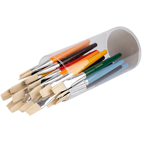 Barnepensler , L: 19 cm, B: 15 mm, flat, 30 stk./ 1 pk.