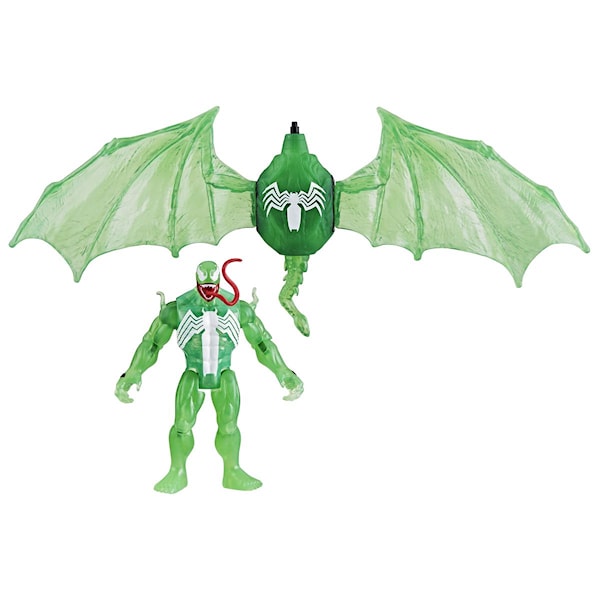Marvel Spider-Man Epic Hero Series Web Splashers Green Symbiote Hydro Wing Blast 10 cm