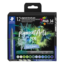 Brushpen Pigment Kald 12-pakning Staedtler
