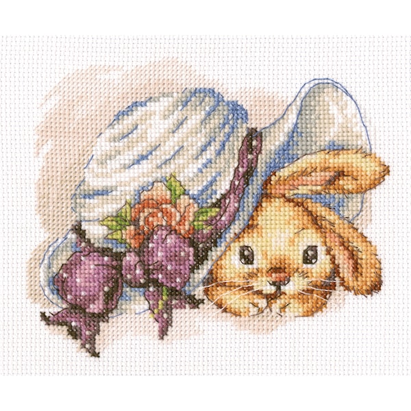 Broderikit kanin 14,5x12,5 cm RTO