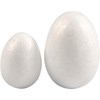 Egg, H: 35+48 mm, B: 25+35 mm, hvit, 10 stk./ 1 pk.