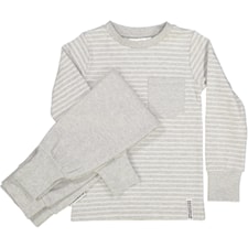 Pyjama 2 osaa Classic, Raitainen Harmaa, Koko 74/80, Geggamoja