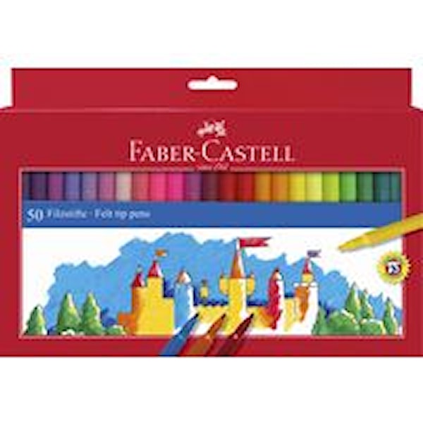 Tuschpennor Barn Faber-Castell 50-pack