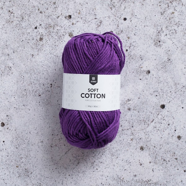 Soft Cotton Bomullsgarn 50 g Plommonlila (8877) Järbo