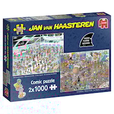 Jan van Haasteren Give us some space & All dressed up Pussel 2x1000 bitar