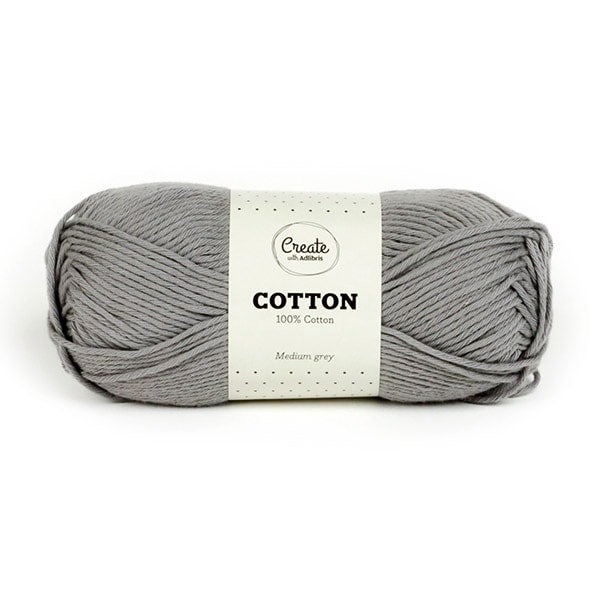 Adlibris Puuvillalanka 100g Medium Grey A083