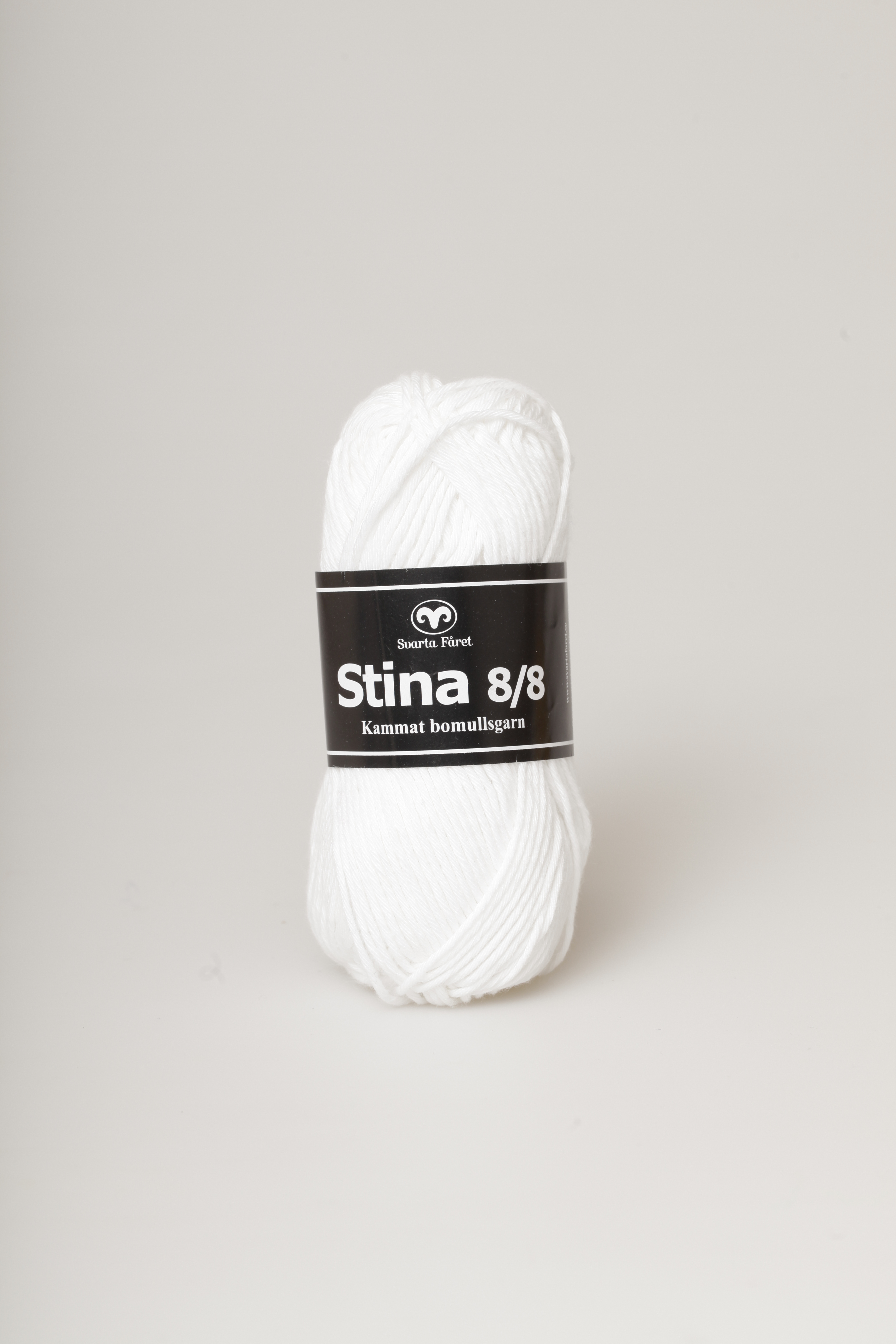 Stina 8/8 Lanka Puuvilla 50 G Svarta Fåret (musta, Valkoinen+ 25 Muuta ...