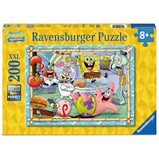Nya äventyr med Svampbob Fyrkant Pussel 200 Bitar Ravensburger