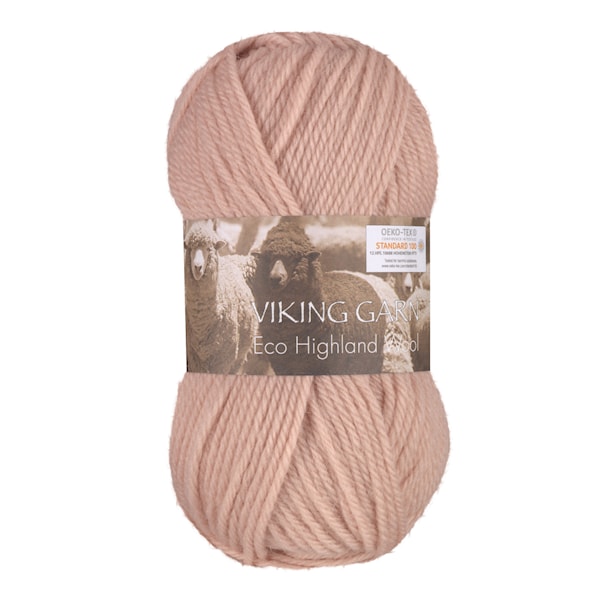 Eco Highland Wool Garn 50 g Puderrosa 262 Viking Garn