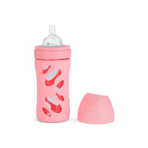 Twistshake Anti-Colic Glass Bottle 260ml Pastel Pink