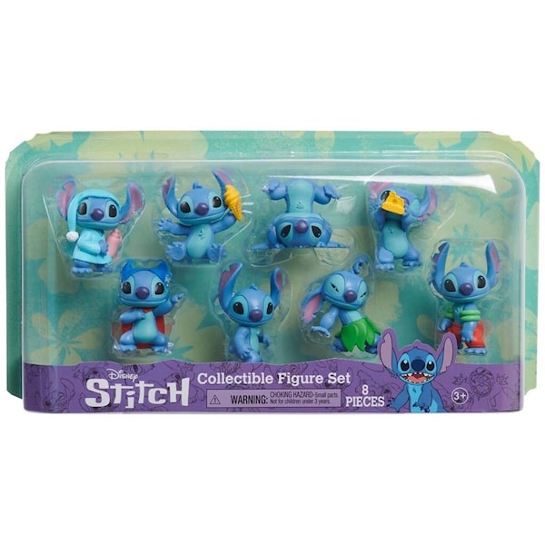 Disney Stitch Figurpakke 7 cm 8-pakk