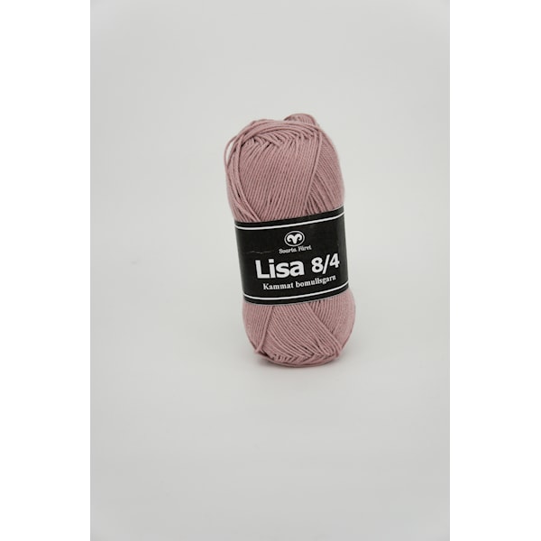 Lisa 8/4 Garn Bomull 50 g rosabrun 49 Svarta Fåret