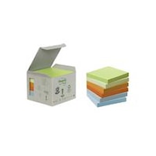 Notater POST-IT 100 % resirkulert 76x76 mm pastellmiks (6)