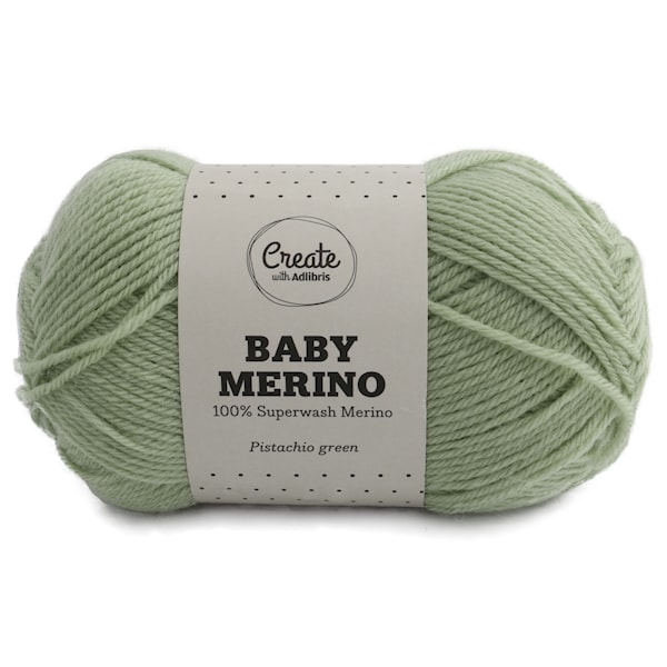Adlibris Baby Merinovilla Lanka 50g Pistachio Green A010