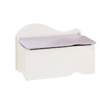 Förvaringslåda/sittbänk, Vit/ blå, Room Studio