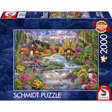 Pussel An idyllic river in the mountains 2000 bitar Schmidt