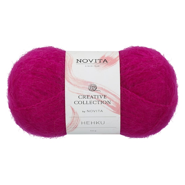 Hehku Garn Mohair Ullmiks 50 g søt 5581 Novita