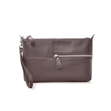 Ceannis Envelope Bag Brown Grained Leather
