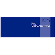 Kalenteri 2026 Tiima 7 viikkomuistio liimattu 255x95 mm Sininen Burde