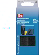 Kardborre För Sömnad A+B, 20 mm x 60 cm Svart Prym