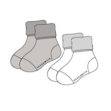 Baby Strumpa Classic 2-pack, Grå, Strl 19-21, Geggamoja