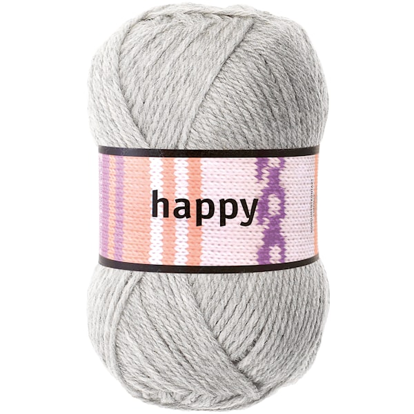 Happy 100g Lysegrå (52102)