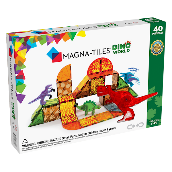 Magna-Tiles Dino-verden, 40 brikker