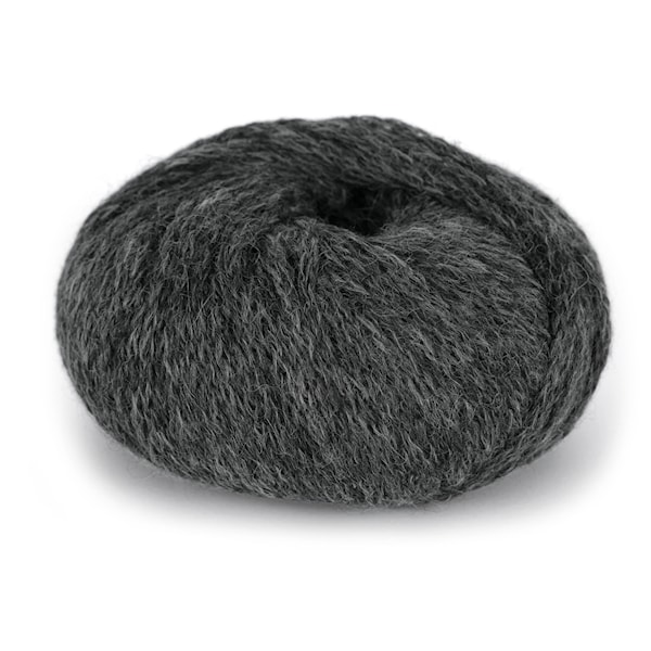 Du Store Alpacka Hexa Garn 50 g Antracit Grå Melange