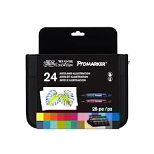 Promarker Set med 24 st Markers "Arts & Illustration" i en Praktisk Väska