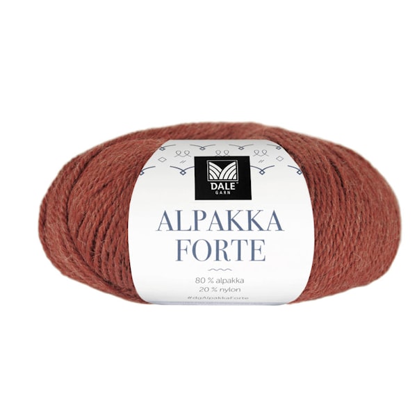 Dale Garn Alpakka Forte Garn 50 g Varm terracotta melert 703