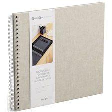 Fotoalbum Linen med vita blad 35x31,5cm Bigso Box of Sweden