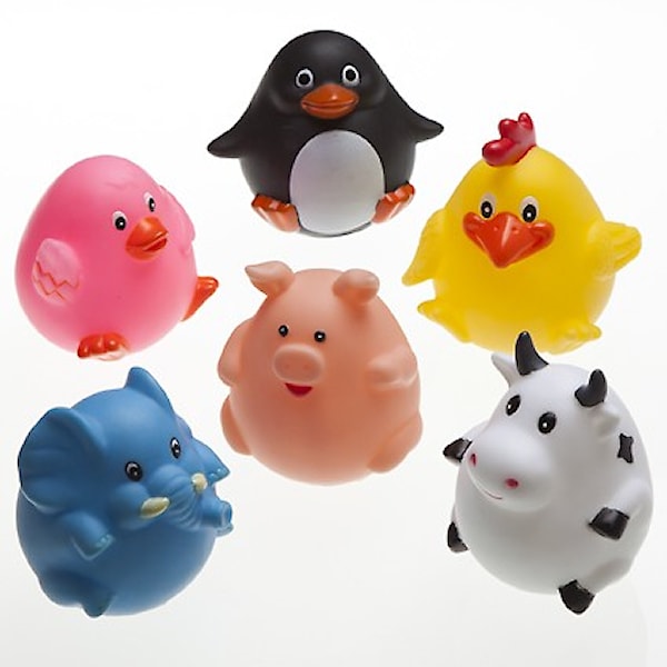 Wobbly Animals badleksaker, 6 delar, Rätt Start